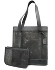 GCCI  002 1705 0405 Women's Mesh,Leather Tote Bag Black