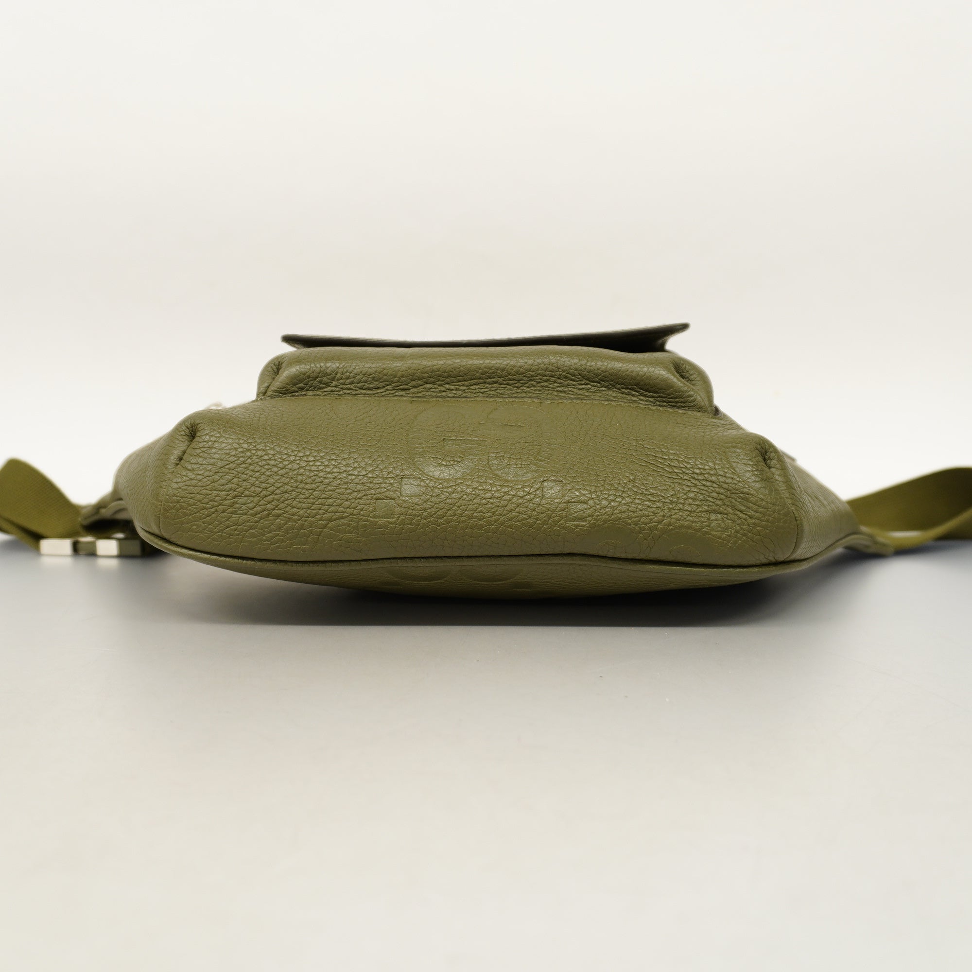 GCCI  Jumbo GG 645093 Men's Leather Sling Bag Khaki