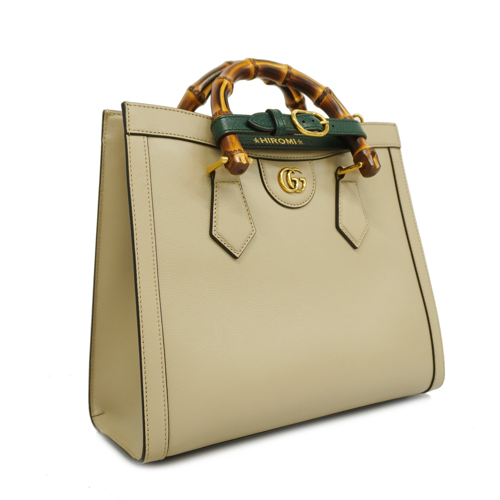 GCCI  Bamboo Diana 660195 Women's Leather Handbag,Shoulder Bag Grayish