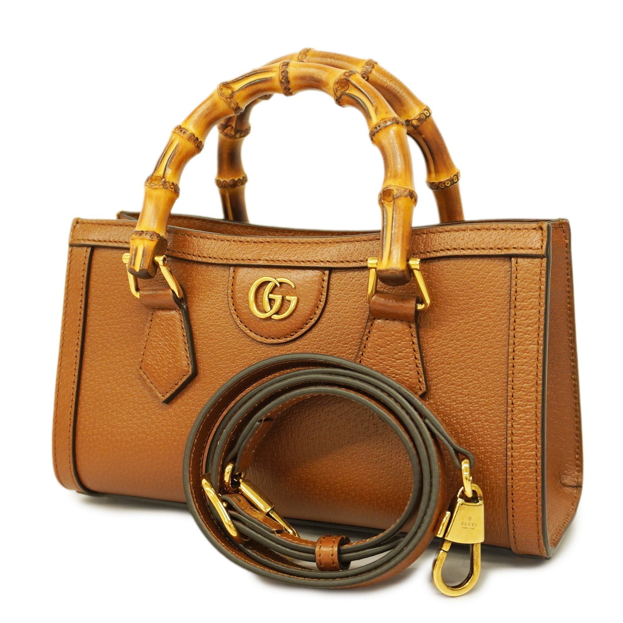 GCCI  Bamboo 2way Bag Diana 735153 Women's Handbag,Shoulder Bag Brown