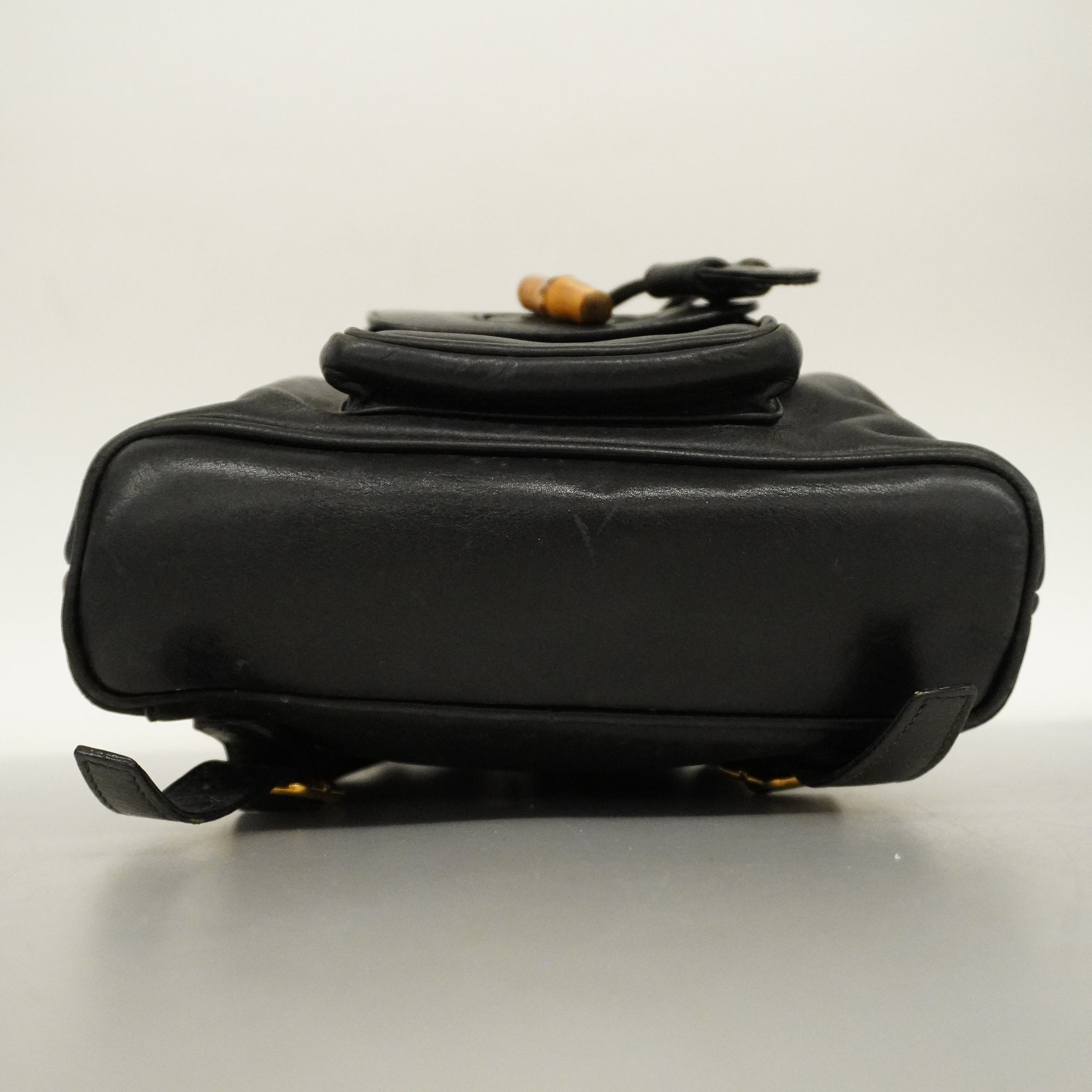 GCCI  Bamboo Rucksack 003 1705 0030 Women's Leather Backpack Black