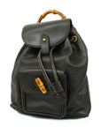 GCCI  Bamboo Rucksack 003 1705 0030 Women's Leather Backpack Black
