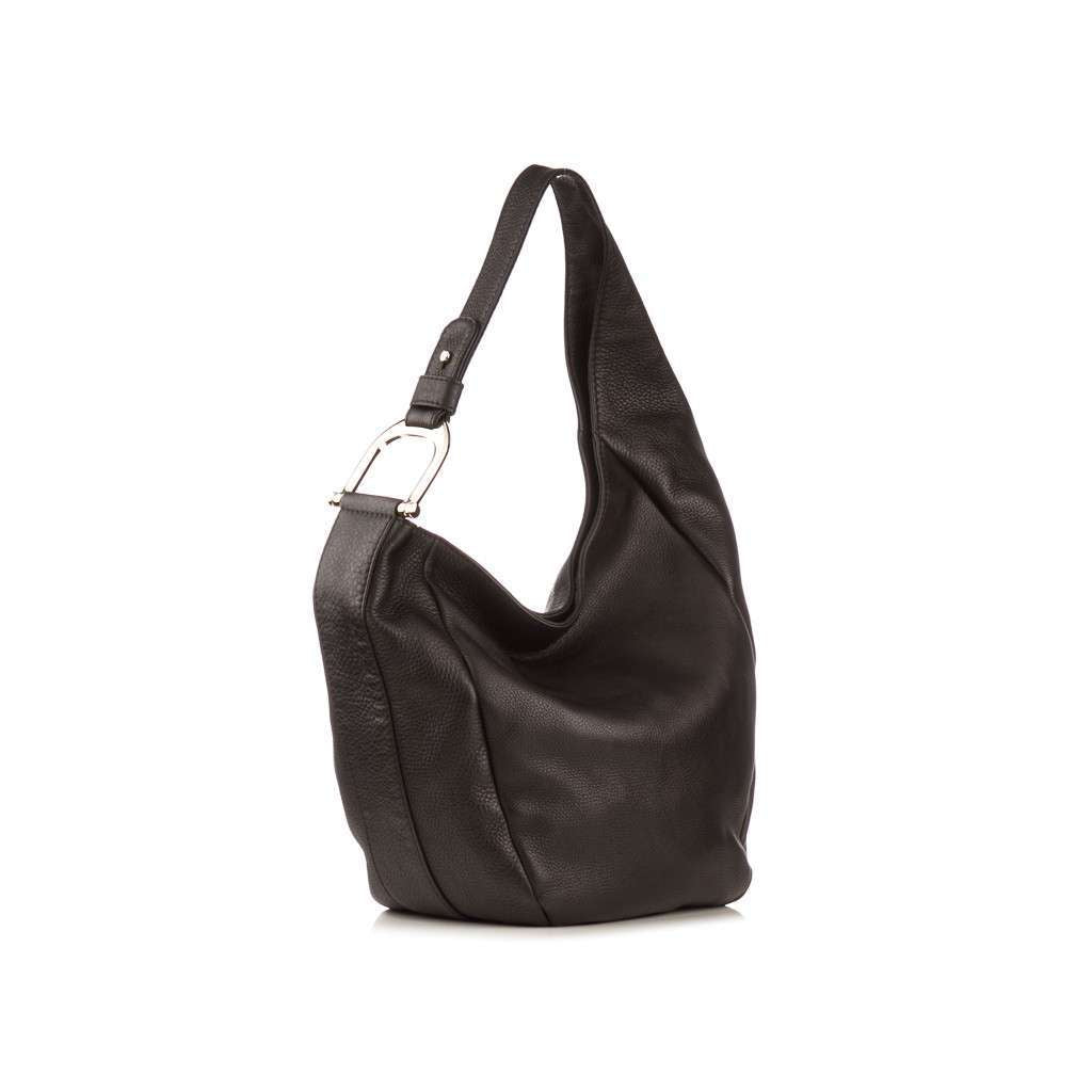 GCCI  Black Leather Hobo Bag