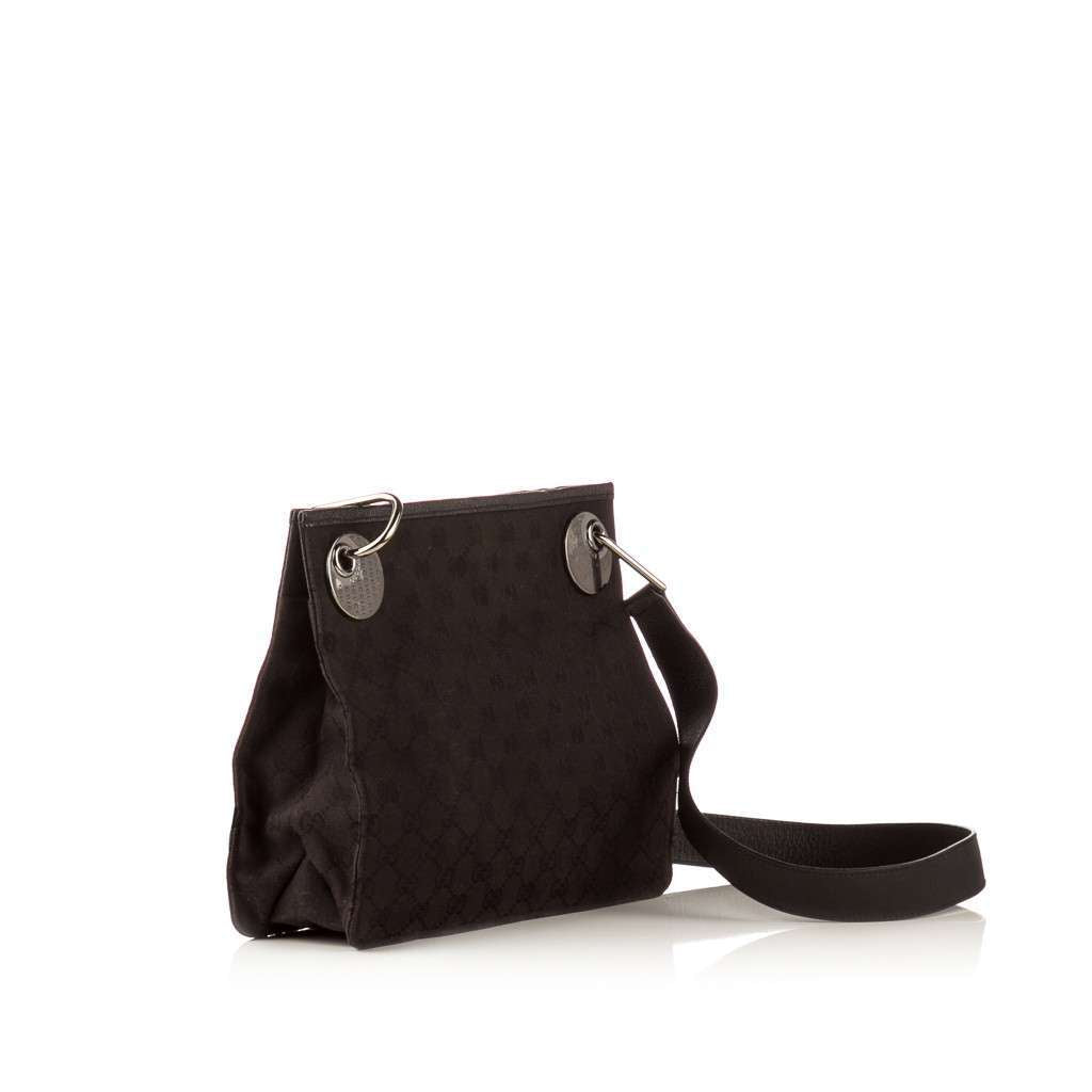 GCCI  Black GG Monogram Canvas Crossbody