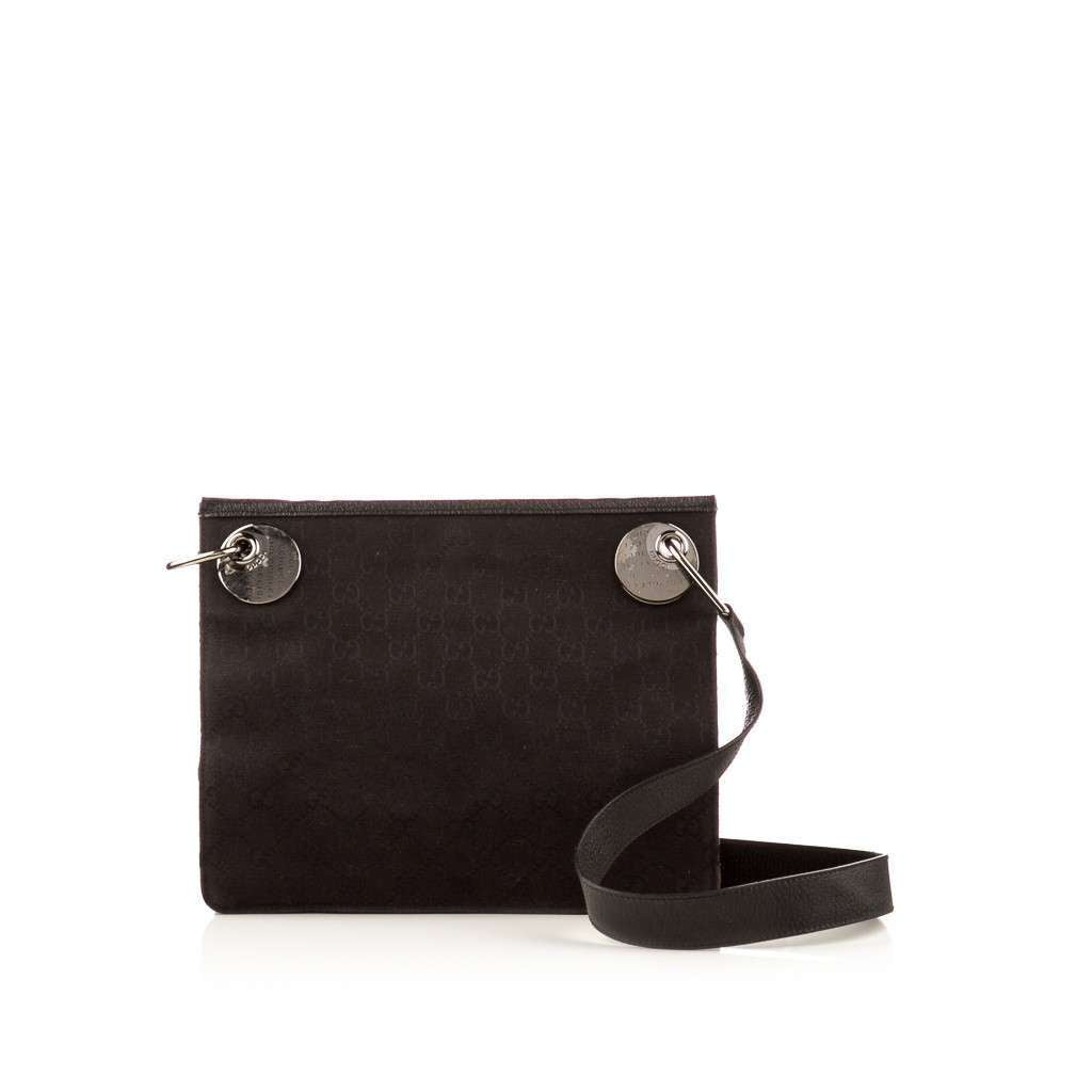GCCI  Black GG Monogram Canvas Crossbody