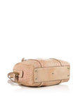 GCCI  Beige Ostrich Britt Boston Bag