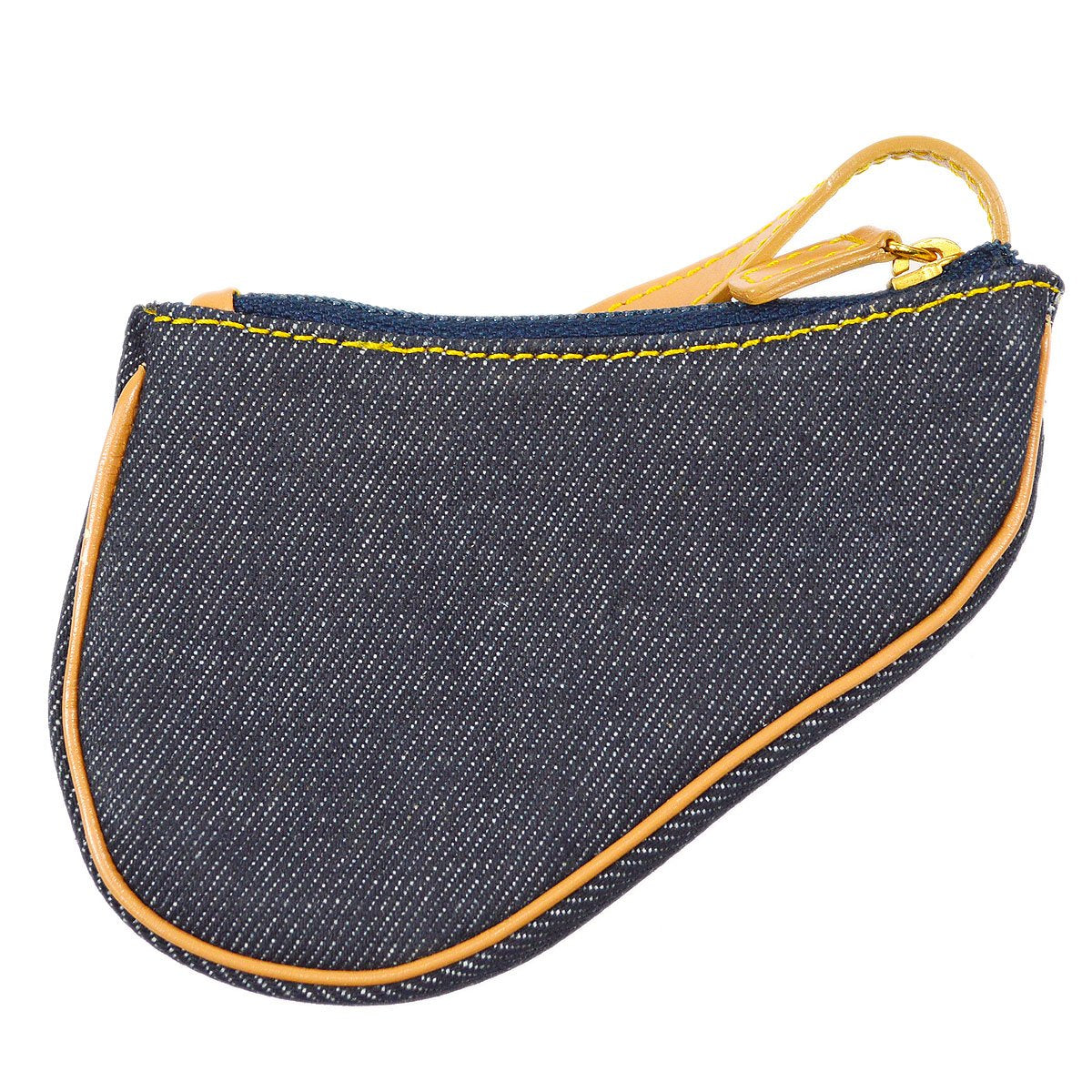 CHRISTIAN D1OR 2001 Denim Saddle Key Case 70747