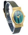 Christian D1OR 3009 Ladies Quartz Watch Gold Green 05418