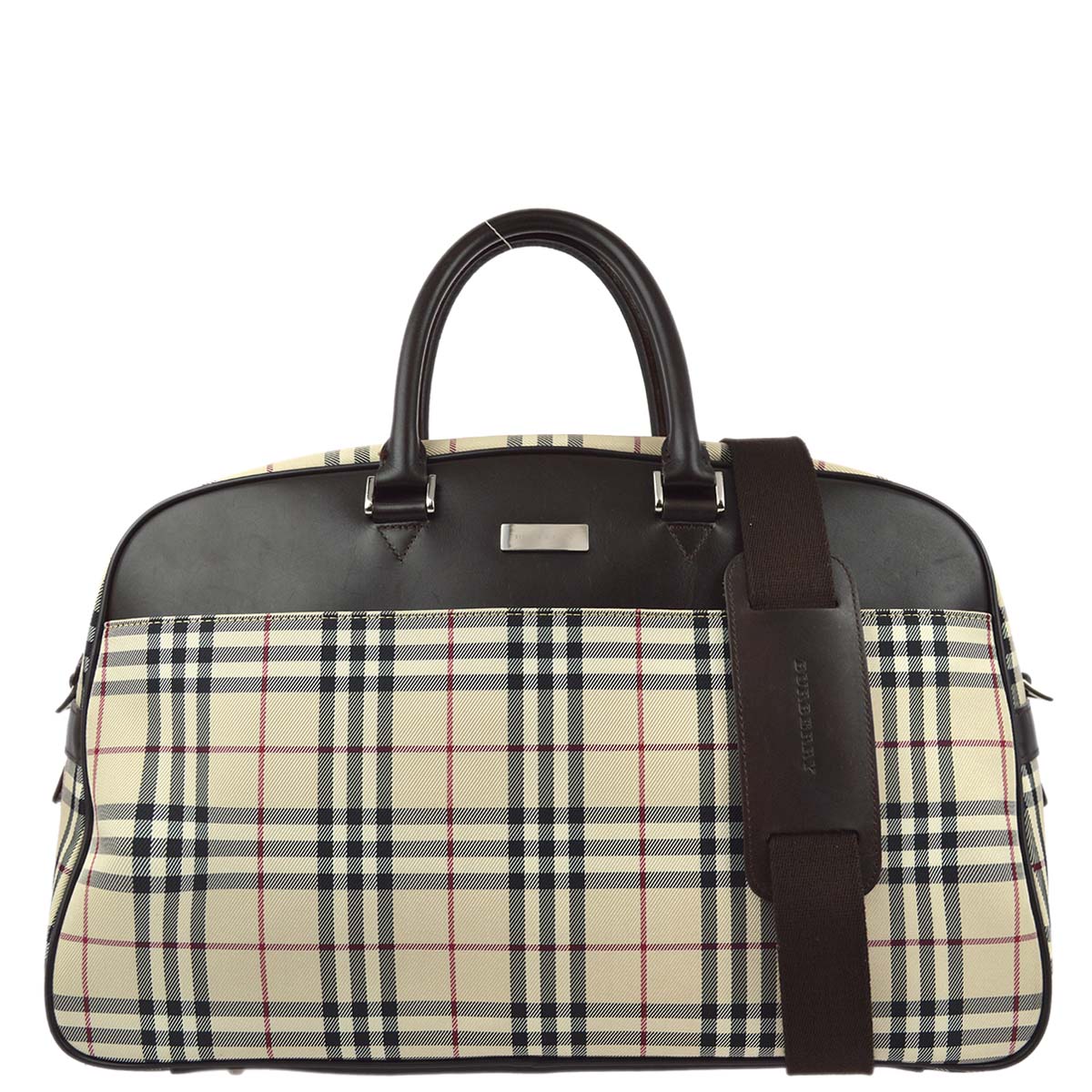 BBERRY Beige  Check 2way Duffle Shoulder HandBag 181831