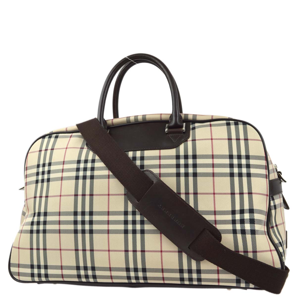 BBERRY Beige  Check 2way Duffle Shoulder HandBag 181831