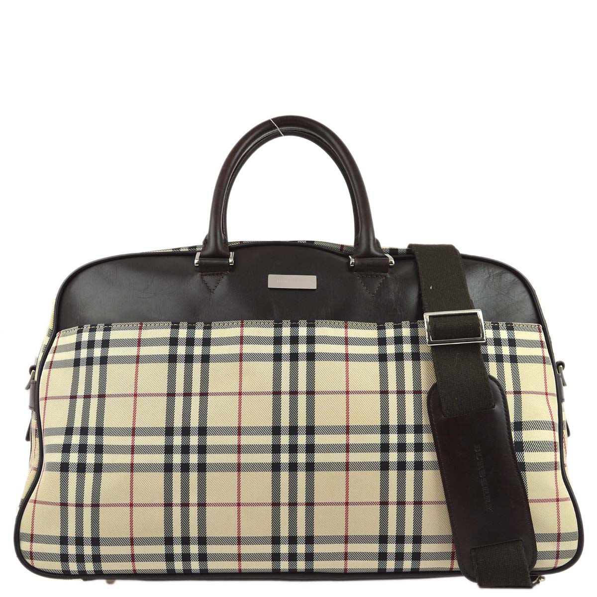 BBERRY Beige  Check 2way Duffle Shoulder HandBag 181832