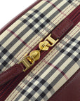 BBERRY Beige Bordeaux  Check 2way HandBag 181833
