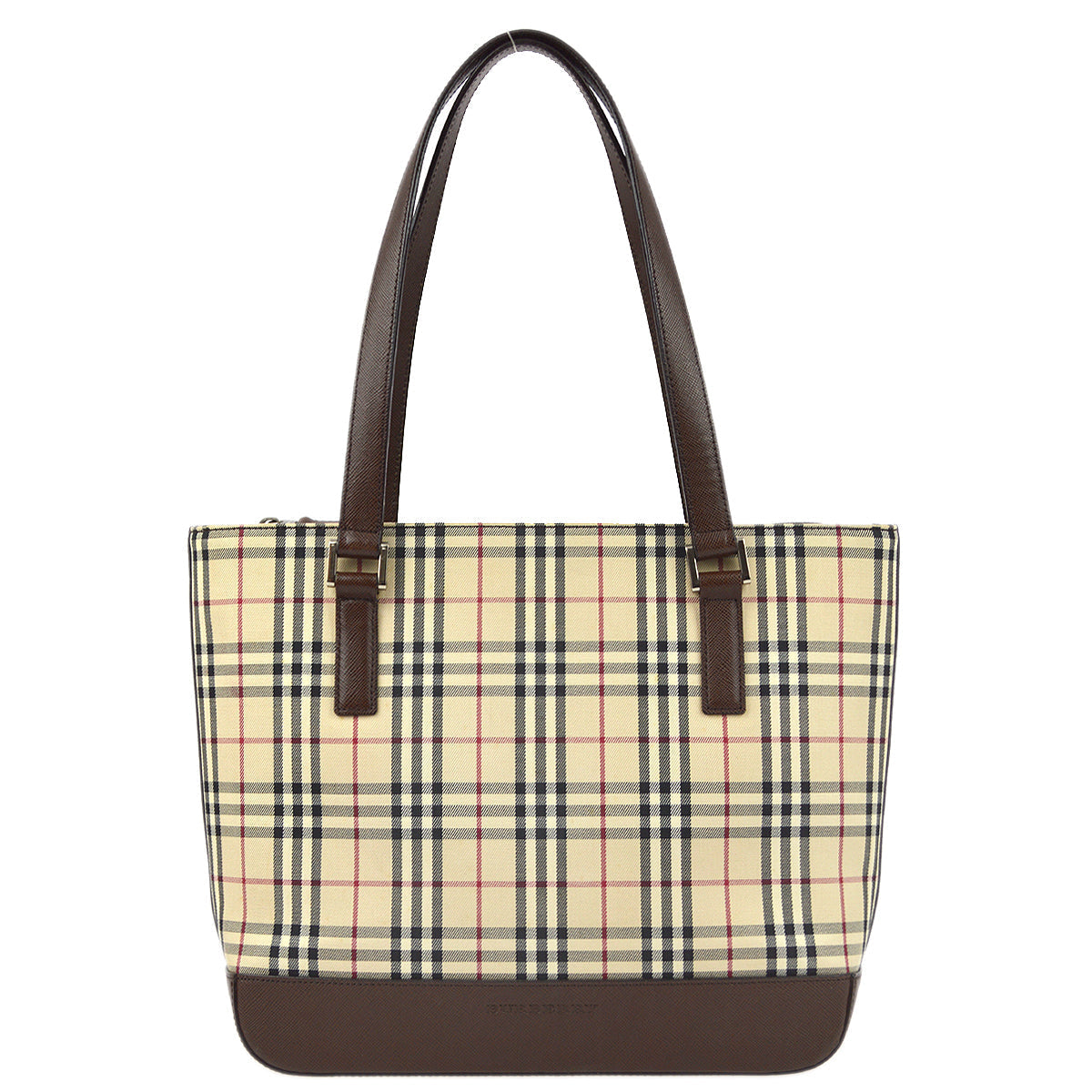 BBERRY Beige  Check Tote Shoulder Bag 182135