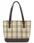 BBERRY Beige  Check Tote Shoulder Bag 182135