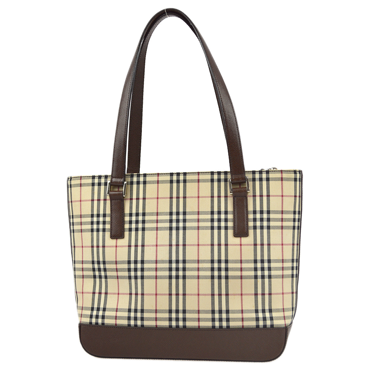 BBERRY Beige  Check Tote Shoulder Bag 182135
