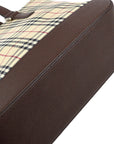 BBERRY Beige  Check Tote Shoulder Bag 182135