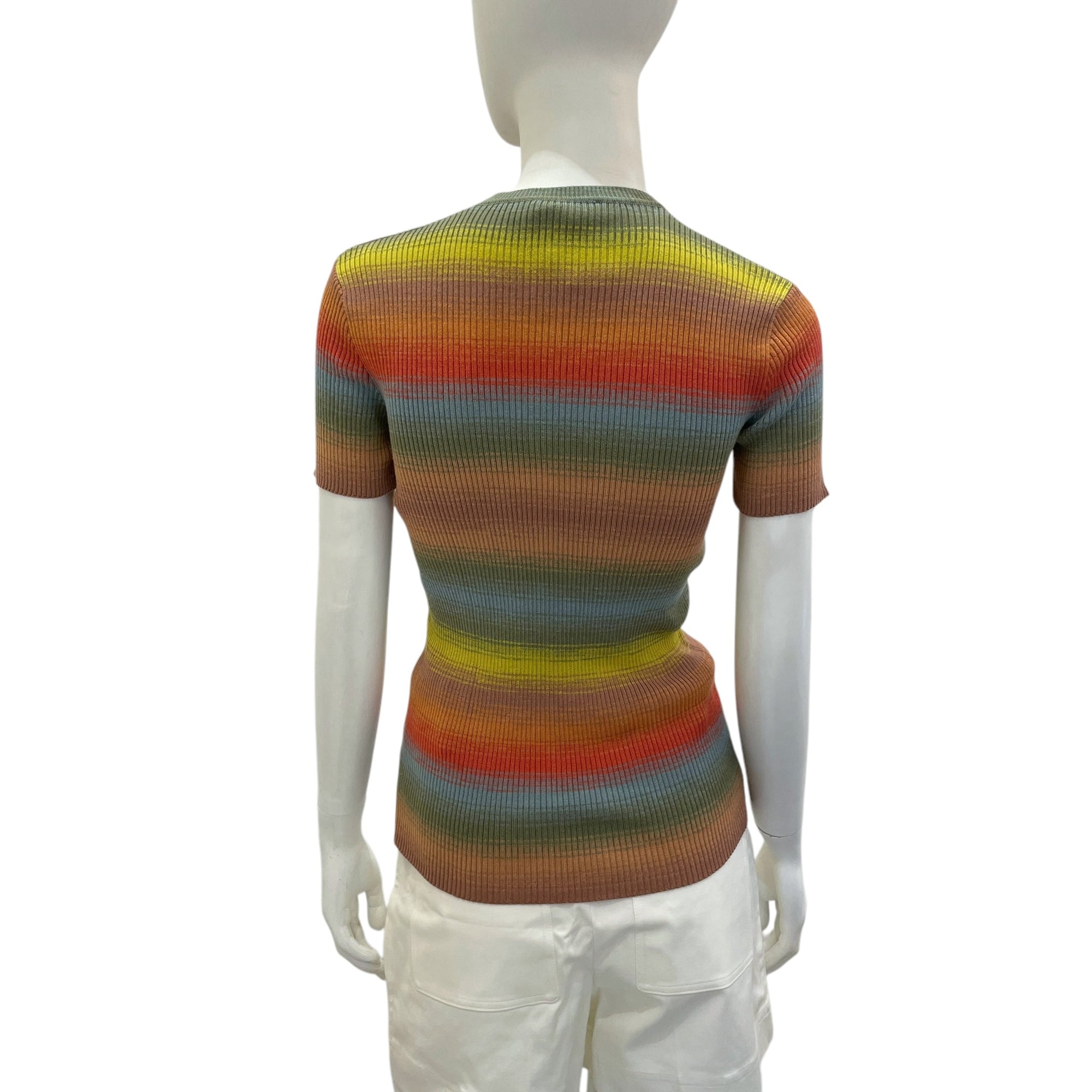 2020 D1ORaura 34 Green, Yellow, Orange, Blue, Brown Sweater in Wool, Silk