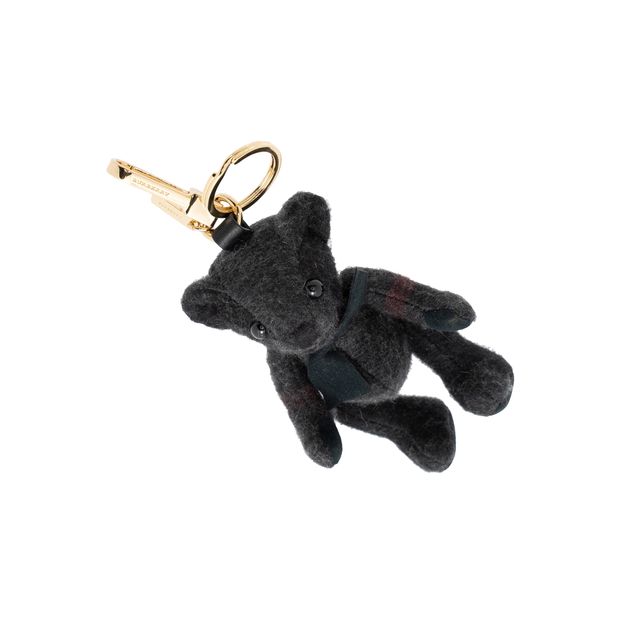 BBERRY Black Check Cashmere Thomas Bear Bag Charm