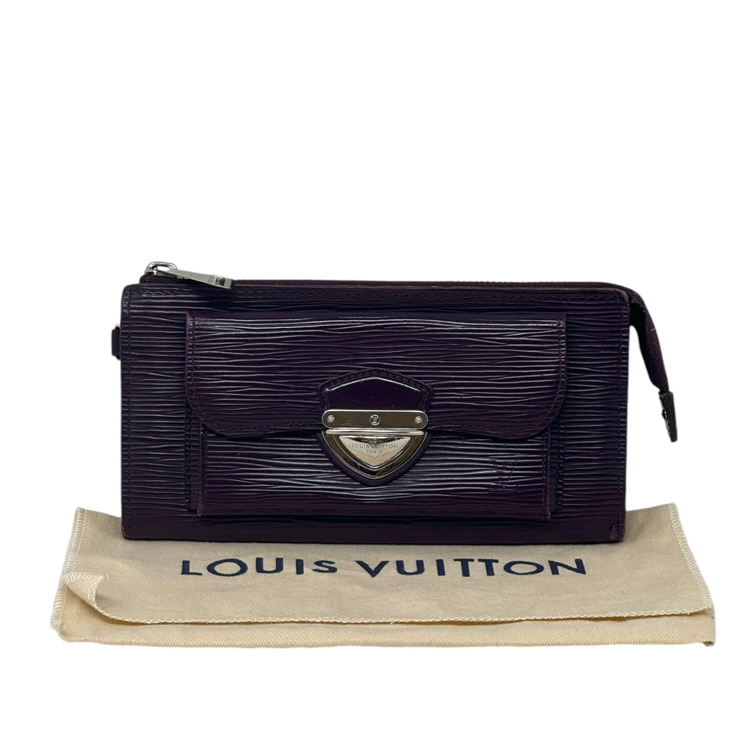 Astrid Wallet In Cassis Epi Leather Luxury Designer By LV, Size: Large