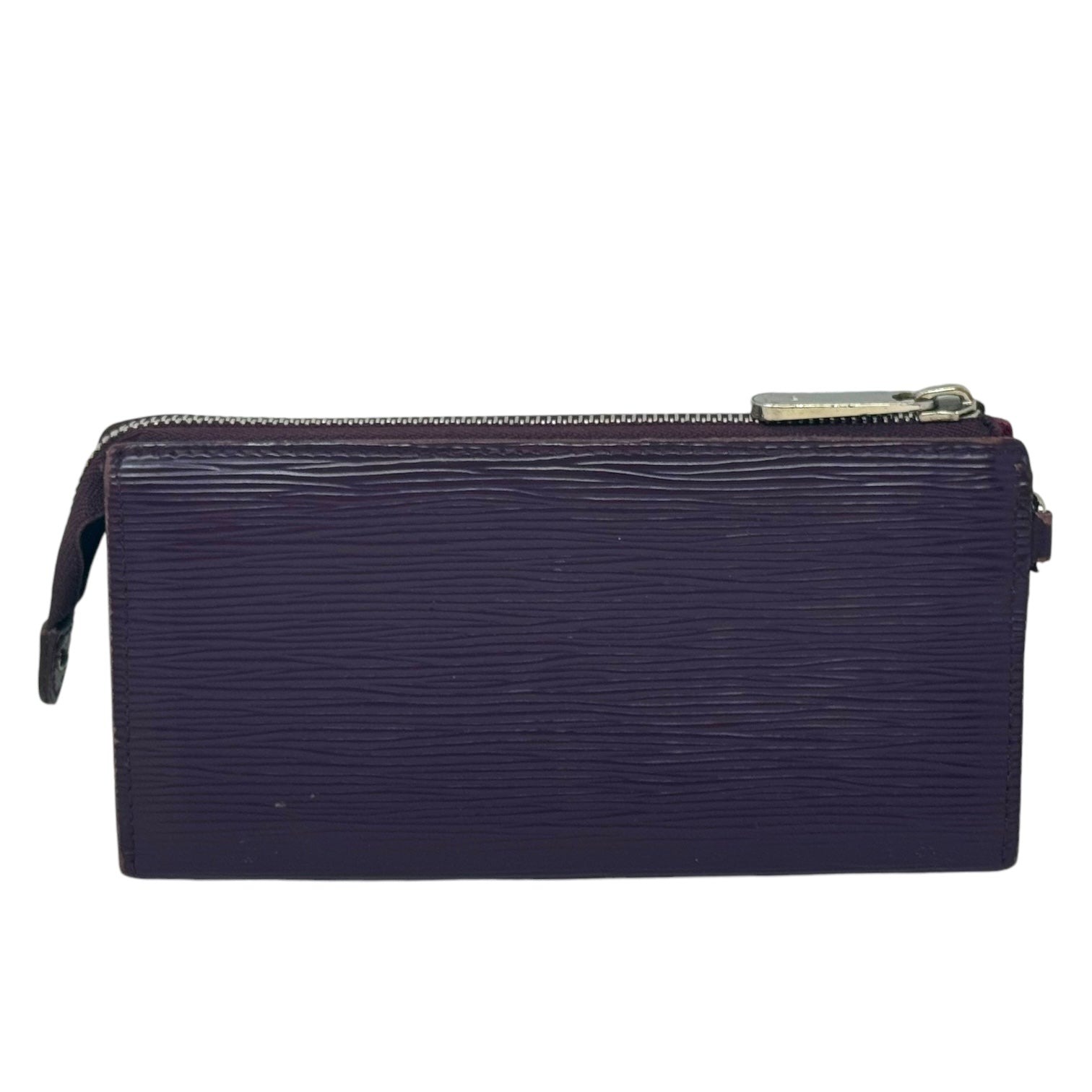 Astrid Wallet In Cassis Epi Leather Luxury Designer By LV, Size: Large