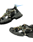 Black & Green Shoes Luxury Designer By GCCI, Size: 9