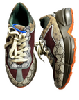Brown & Red Shoes Luxury Designer By GCCI, Size: 7.5