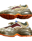 Brown & Red Shoes Luxury Designer By GCCI, Size: 7.5