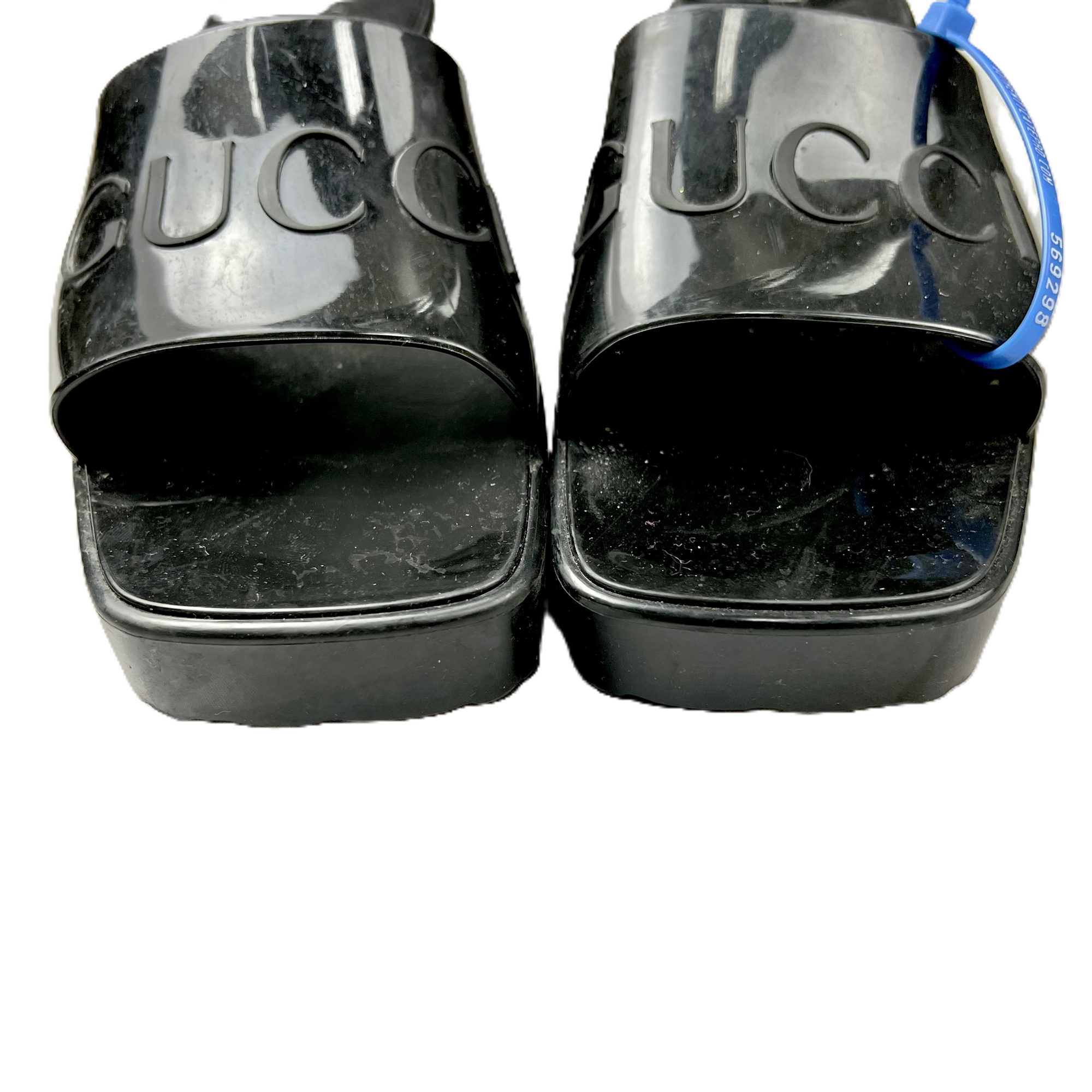 Black Sandals Luxury Designer By GCCI, Size: 7.5