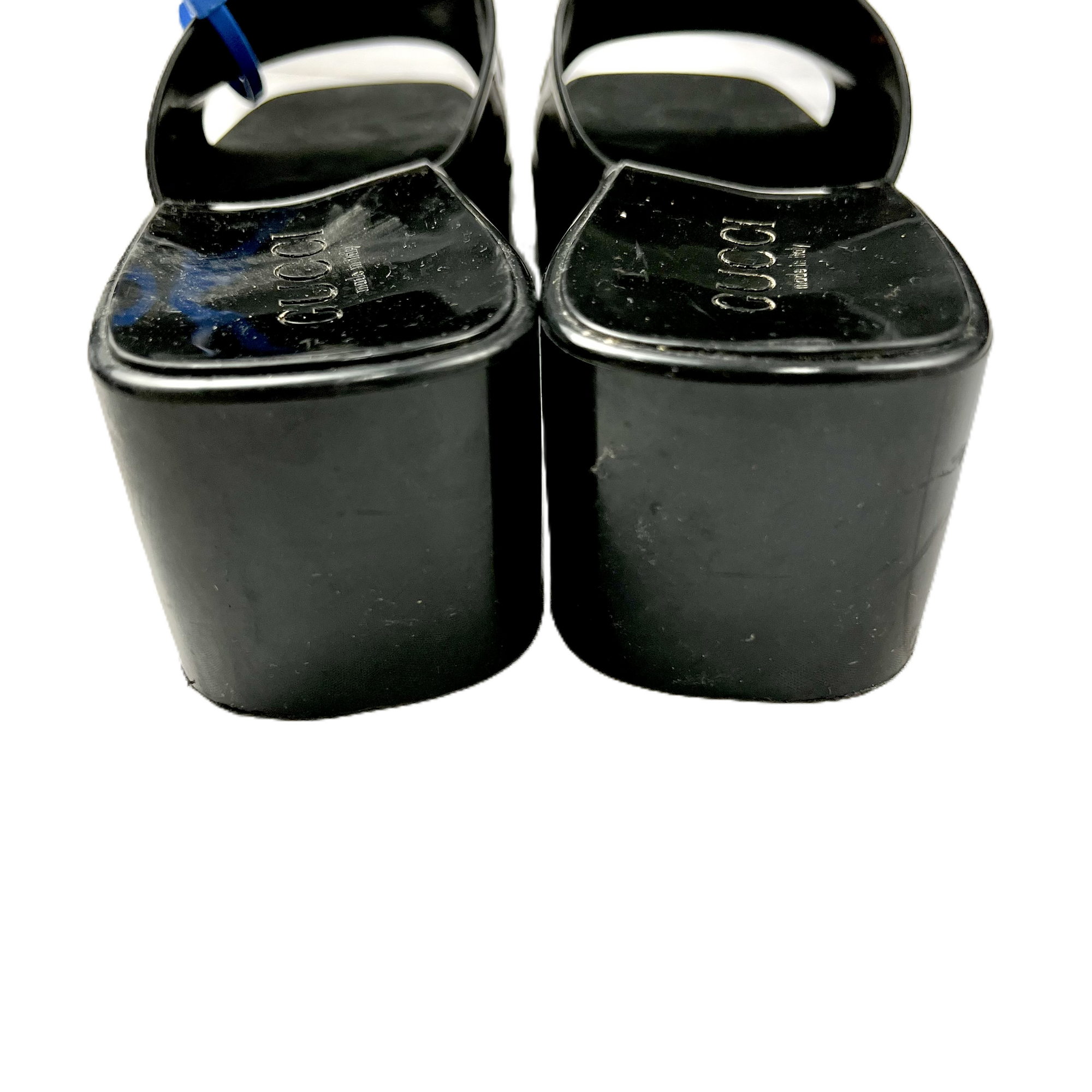 Black Sandals Luxury Designer By GCCI, Size: 7.5