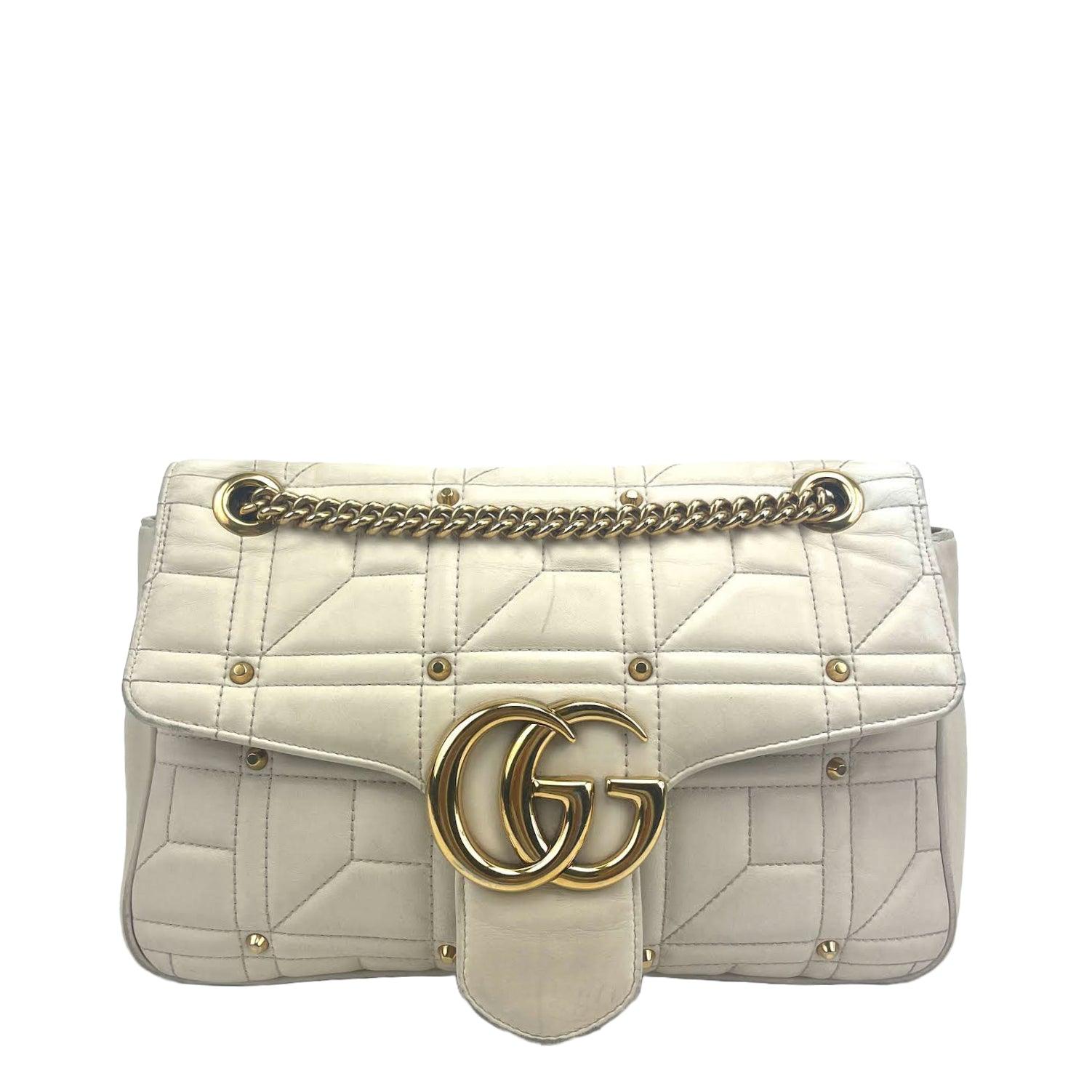 GCCI  GG Marmont Flap Bag Studded Matelasse  - OUTLET ITEM FINAL SALE