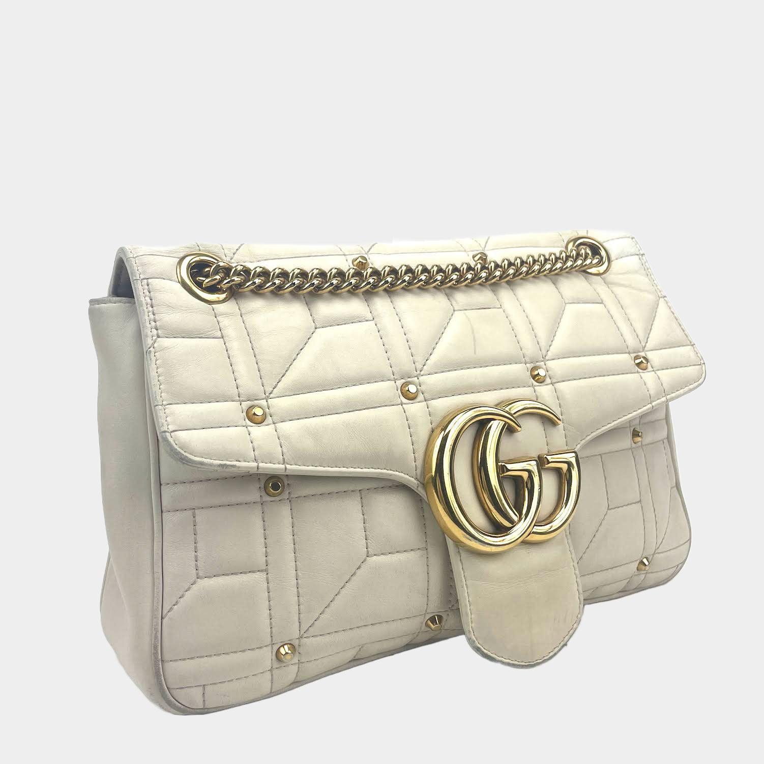 GCCI  GG Marmont Flap Bag Studded Matelasse  - OUTLET ITEM FINAL SALE
