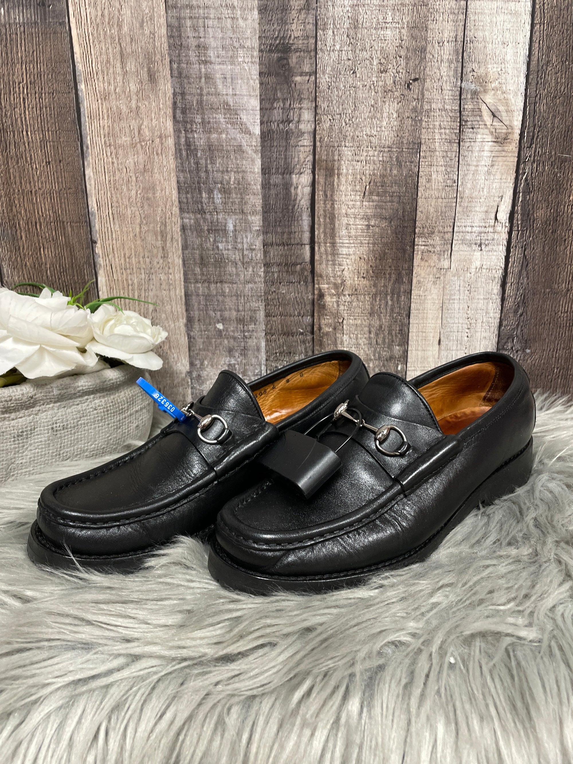 Black Shoes Luxury Designer GCCI, Size 8