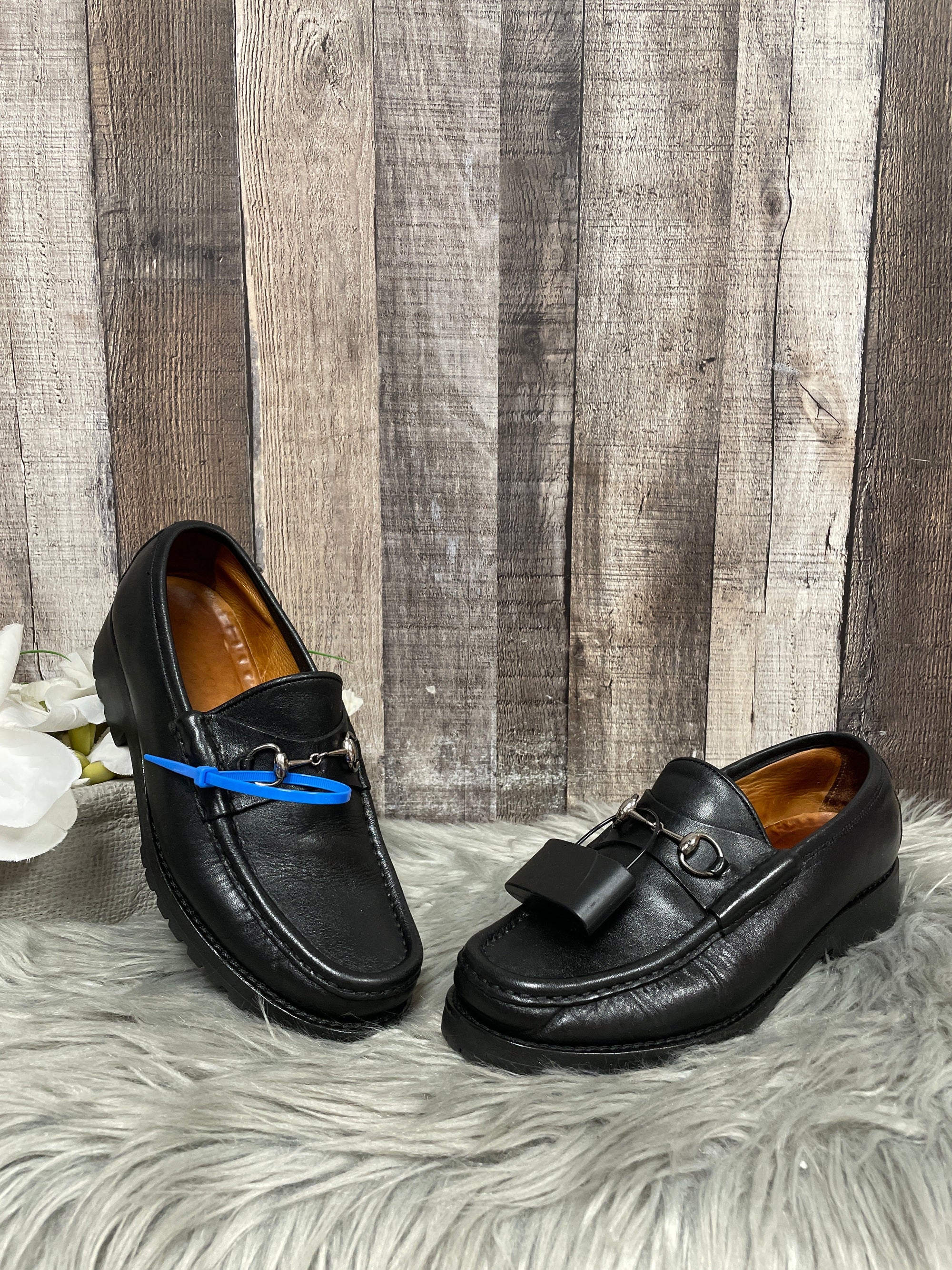 Black Shoes Luxury Designer GCCI, Size 8