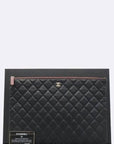 A82552 Black Caviar Classic Large CC Gold Logo Clutch CH