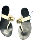 Black & Cream Sandals Luxury Designer By GCCI, Size: 9.5