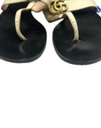 Black & Cream Sandals Luxury Designer By GCCI, Size: 9.5