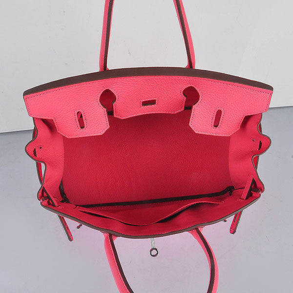 HMS Birkin 30cm Togo leather Handbags Lip Pink Sliver