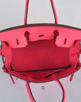 HMS Birkin 30cm Togo leather Handbags Lip Pink Sliver
