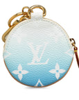 Blue LV Monogram Giant By The Pool Multi Pochette Lanyard Key Holder Coin Pouch