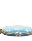 Blue LV Monogram Giant By The Pool Multi Pochette Lanyard Key Holder Coin Pouch