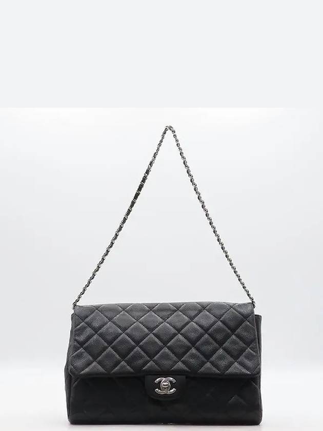 A65051 Black Caviar TIMELESS Classic Chain Flap Clutch and Shoulder Bag CH