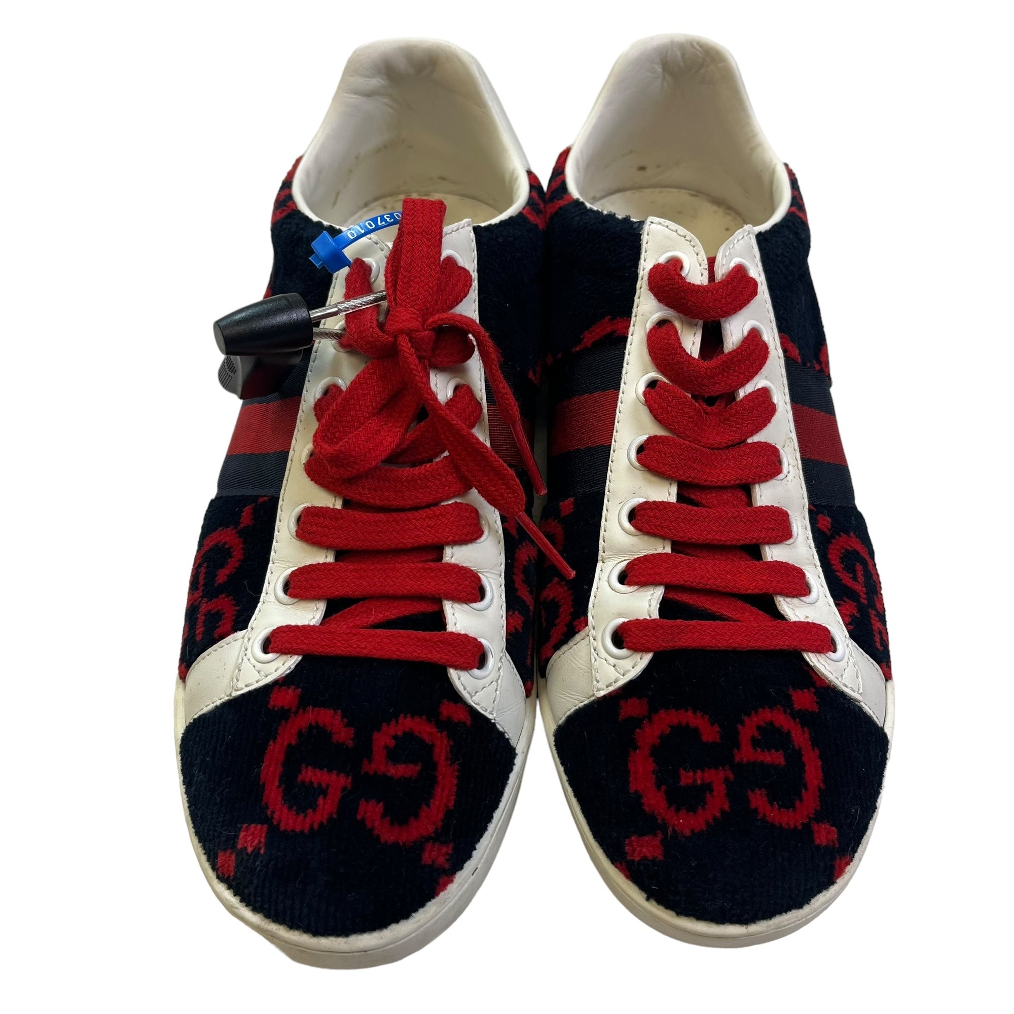 Blue &amp; Red Shoes Luxury Designer GCCI, Size 6