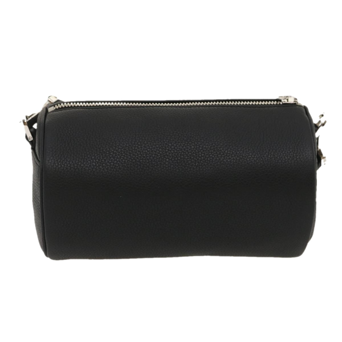 CHRISTIAN D1OR Atelier Roller Bag Shoulder Bag Leather Black Auth 29708A