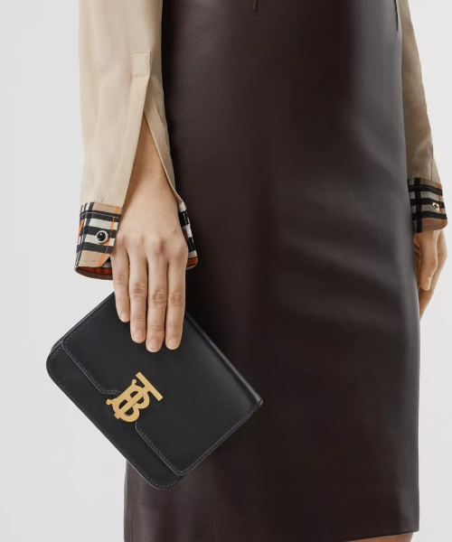 BBERRY Belted Leather TB Bag Black