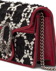 (WMNS) GCCI Dionysus Tiger Head Logo Chain Shoulder Messenger Bag Mini Black / Red 476432-HS8AN-1164