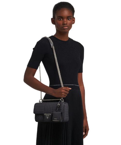 PRD Diagramme Medium Leather Bag Black