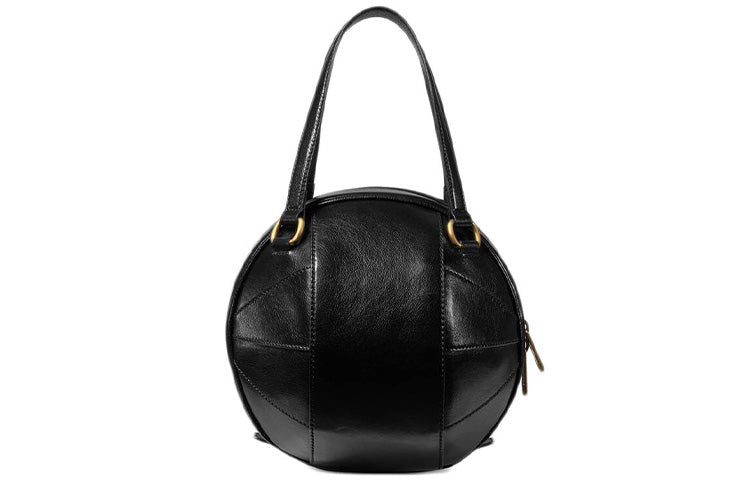 (WMNS) GCCI Unisex Leather Enamel Logo Handbag Black 536110-0PL0T-1000