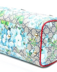 (WMNS) GCCI Blooms Logo Printing Boston handbag Small Blue / Red Classic 546314-KU2IG-8492