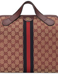 (WMNS) GCCI Logo Stripe Webbing Canvas Large Capacity travel handbag Unisex / Red Classic 565224-9Y9MT-9864