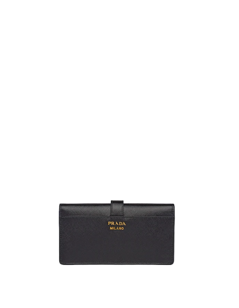 PRD Cahier Saffiano Leather Wallet Large Black